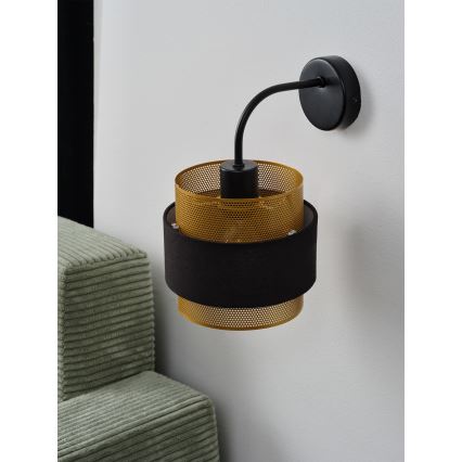 Osram - Wandlamp DECOR HORNET 1xE27/10W/230V zwart/goud