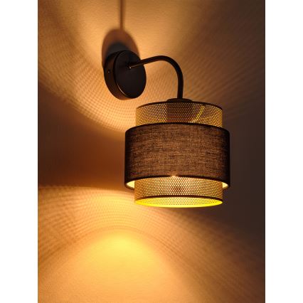 Osram - Wandlamp DECOR HORNET 1xE27/10W/230V zwart/goud