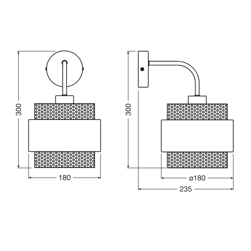 Osram - Wandlamp DECOR HORNET 1xE27/10W/230V zwart/goud