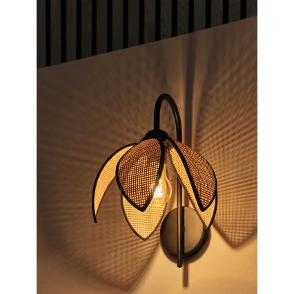 Osram - Wandlamp DECOR RATTAN 1xE27/15W/230V beige/zwart