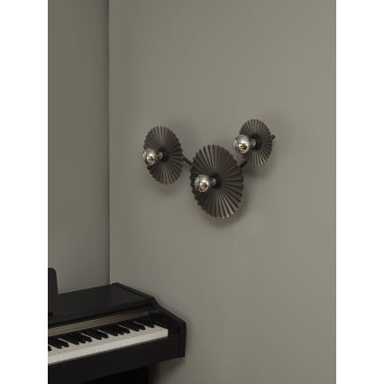 Osram - Wandlamp PLISSEE 3xE27/15W/230V antraciet
