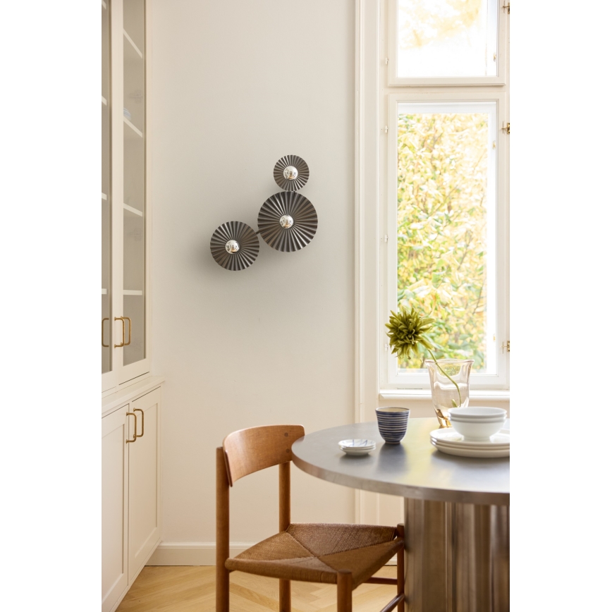 Osram - Wandlamp PLISSEE 3xE27/15W/230V antraciet