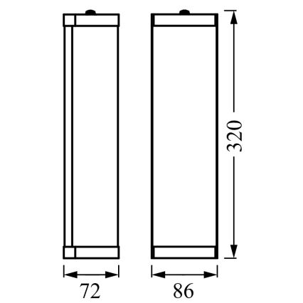 Osram - Badkamer-wandlamp BATHROOM CLASSIC 2xE14/12W/230V IP44 glanzend chroom