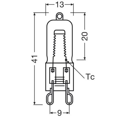 Ovenlamp HALOPIN G9/25W/230V 2700K - Osram