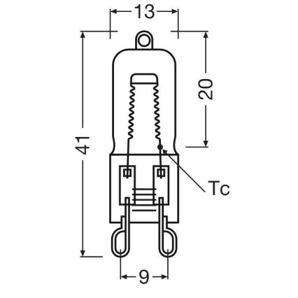 Ovenlamp HALOPIN G9/40W/230V 2700K - Osram