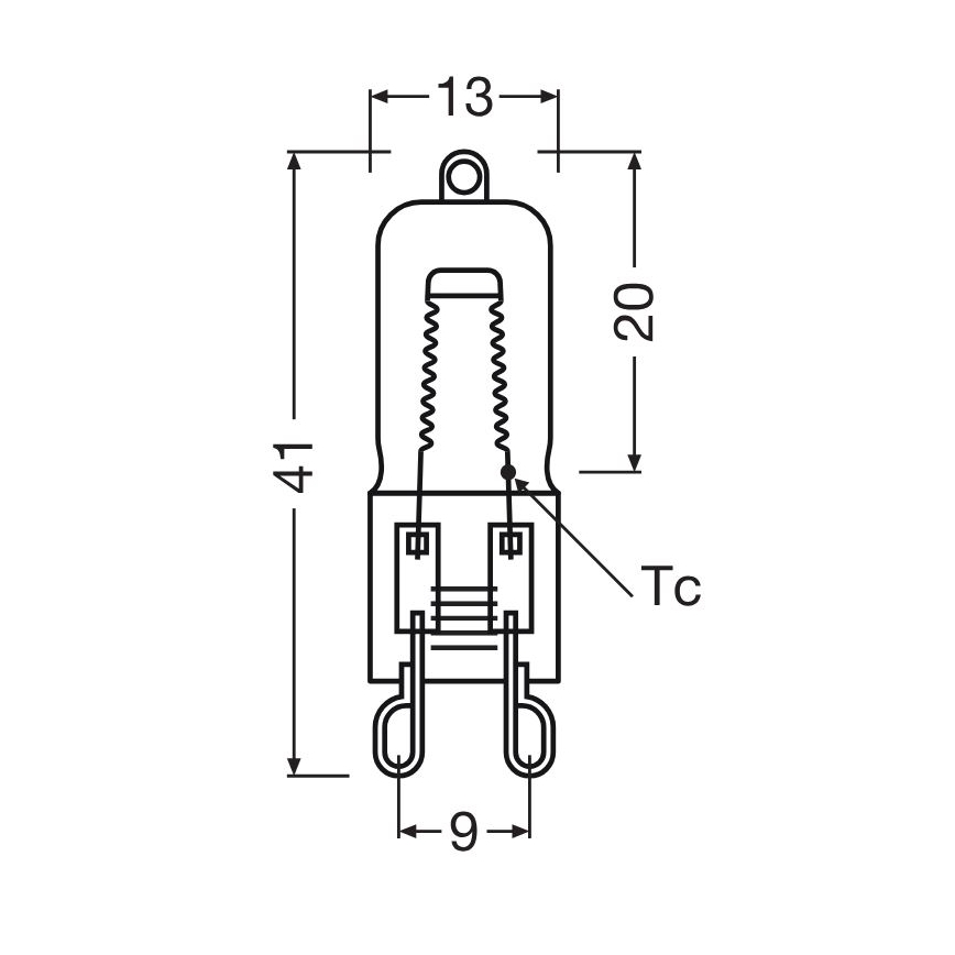 Ovenlamp HALOPIN G9/40W/230V 2700K - Osram