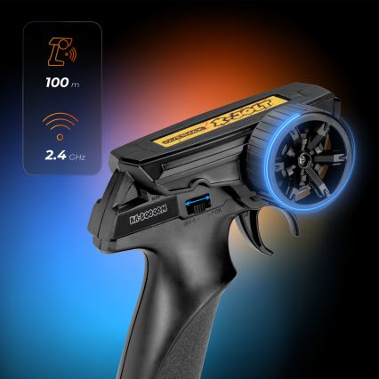 Overmax - RC-auto met afstandsbediening X-JOLT 1000 mAh zwart/geel