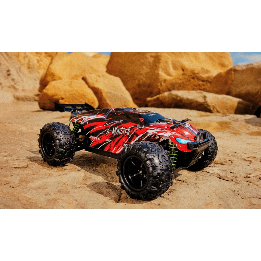 Overmax - RC-auto met afstandsbediening X-MONSTER 3.5 1700 mAh zwart/rood/groen