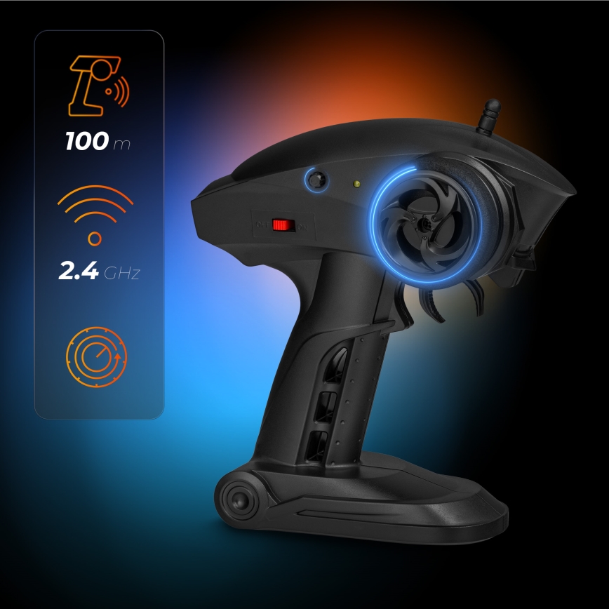 Overmax - RC-auto met afstandsbediening X-MONSTER 3.5 1700 mAh zwart/rood/groen