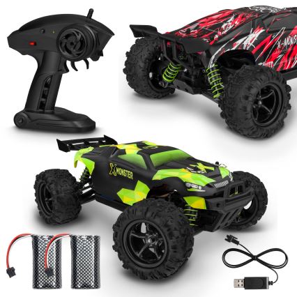 Overmax - RC-auto met afstandsbediening X-MONSTER 3.5 1700 mAh zwart/rood/groen