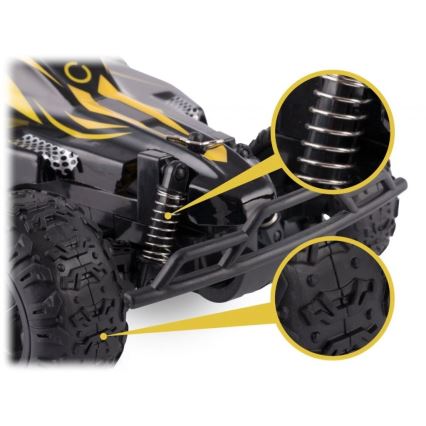 Overmax - RC-auto X-RALLY 2.0 met afstandsbediening, 1200 mAh, zwart/geel