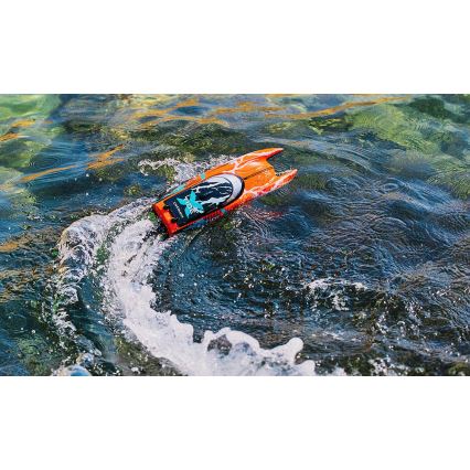 Overmax - RC-boot met afstandsbediening X-TIDE 2400 mAh zwart/oranje