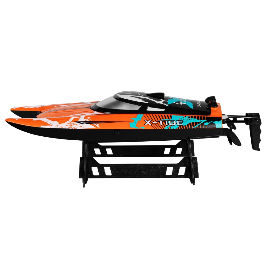 Overmax - RC-boot met afstandsbediening X-TIDE 2400 mAh zwart/oranje