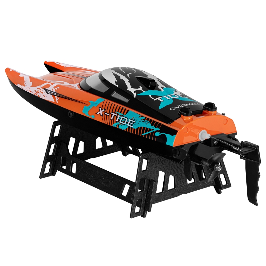 Overmax - RC-boot met afstandsbediening X-TIDE 2400 mAh zwart/oranje