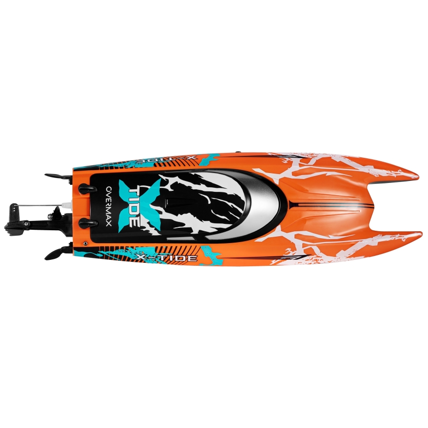Overmax - RC-boot met afstandsbediening X-TIDE 2400 mAh zwart/oranje