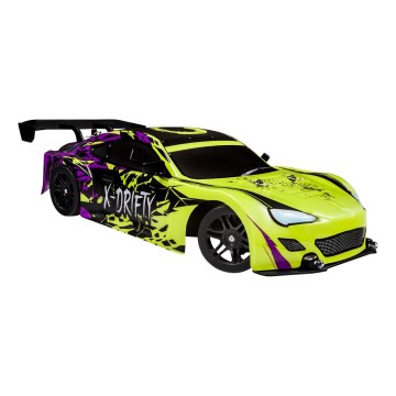 Overmax - RC-driftauto met afstandsbediening X-DRIFT 1000 mAh geel/paars