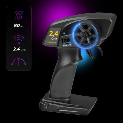 Overmax - RC-driftauto met afstandsbediening X-DRIFT 1000 mAh geel/paars