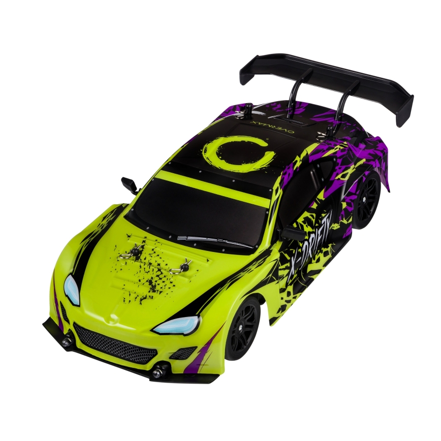 Overmax - RC-driftauto met afstandsbediening X-DRIFT 1000 mAh geel/paars