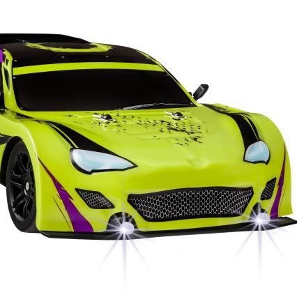 Overmax - RC-driftauto met afstandsbediening X-DRIFT 1000 mAh geel/paars