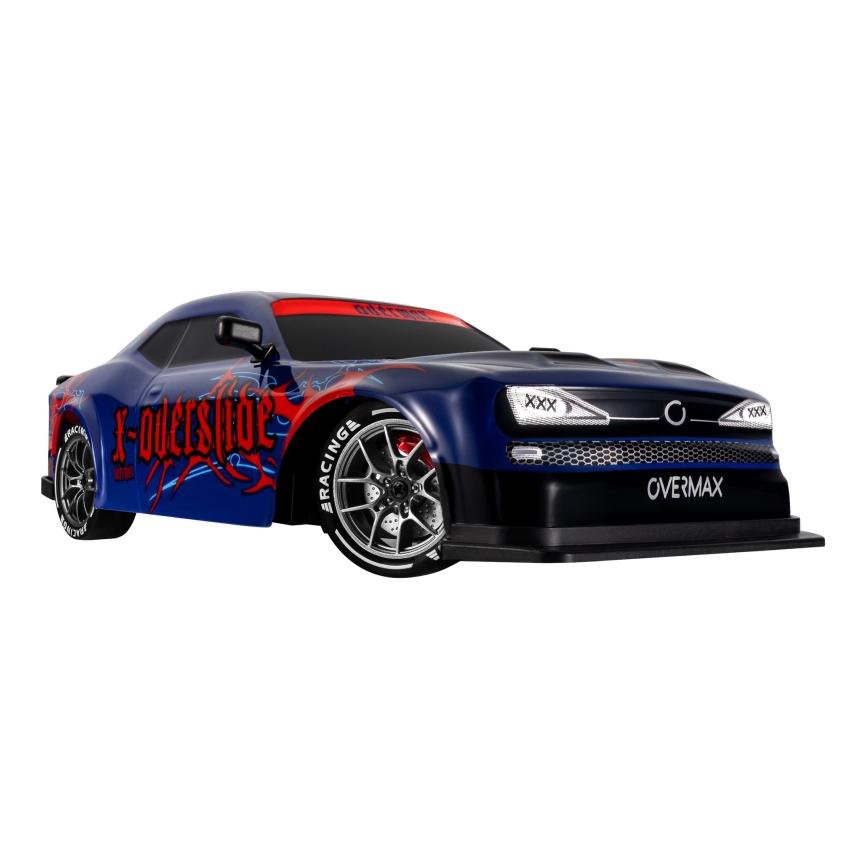 Overmax - RC-driftauto met afstandsbediening X-OVERSLIDE 1000 mAh zwart/groen/blauw/rood