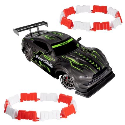 Overmax - RC-driftauto met afstandsbediening X-OVERSLIDE 1000 mAh zwart/groen/blauw/rood