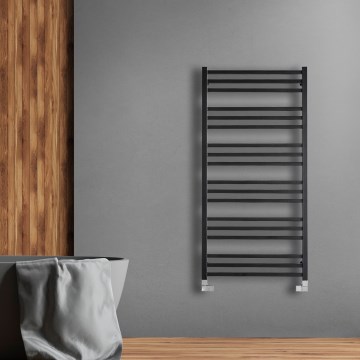 P.M.H. AV4B - Ladder-handdoekradiator voor badkamer AVENTO 567W 121 cm zwart