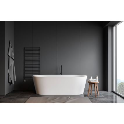 P.M.H. AV4B - Ladder-handdoekradiator voor badkamer AVENTO 567W 121 cm zwart