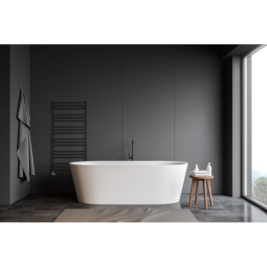 P.M.H. AV4B - Ladder-handdoekradiator voor badkamer AVENTO 567W 121 cm zwart