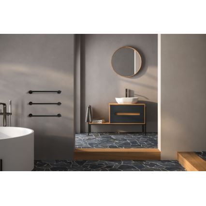 P.M.H. IN1B-R - Elektrische handdoekdroger INGA 17W/230V 85,9 cm IP44 rechts/zwart