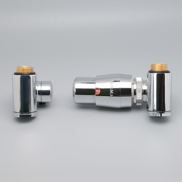 P.M.H. INTER-RC - Radiatorkraan met thermostatische kop INTER, rechts, glanzend chroom
