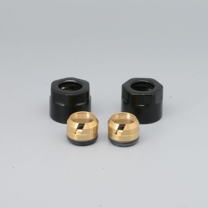 P.M.H. M15B4024 - Knelkoppeling voor ventiel VISION/INTER zwart/koper 15 mm