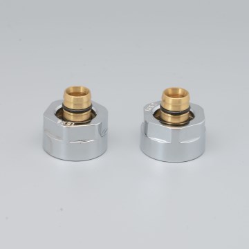 P.M.H. M16B2002 - Knelkoppeling voor VISION/INTER-ventiel, glanzend chroom/alupex 16 mm