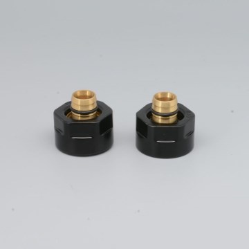 P.M.H. M16B2024 - Klemkoppeling voor VISION/INTER-ventiel, zwart, geschikt voor Alupex 16 mm
