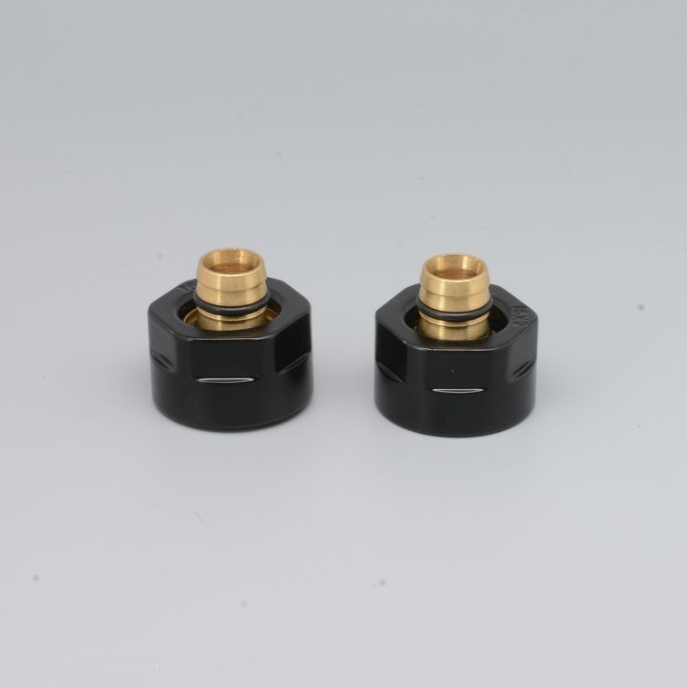 P.M.H. M16B2024 - Klemkoppeling voor VISION/INTER-ventiel, zwart, geschikt voor Alupex 16 mm