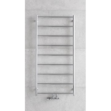 P.M.H. NS4C-M - Laddervormige handdoekradiator voor badkamer NAAS 222W 121 cm glanzend chroom