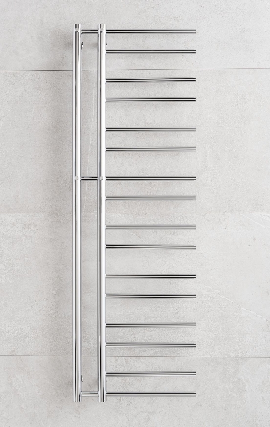 P.M.H. T2C - Badkamer handdoekradiator THEIA 352W 154 cm rechts/glanzend chroom