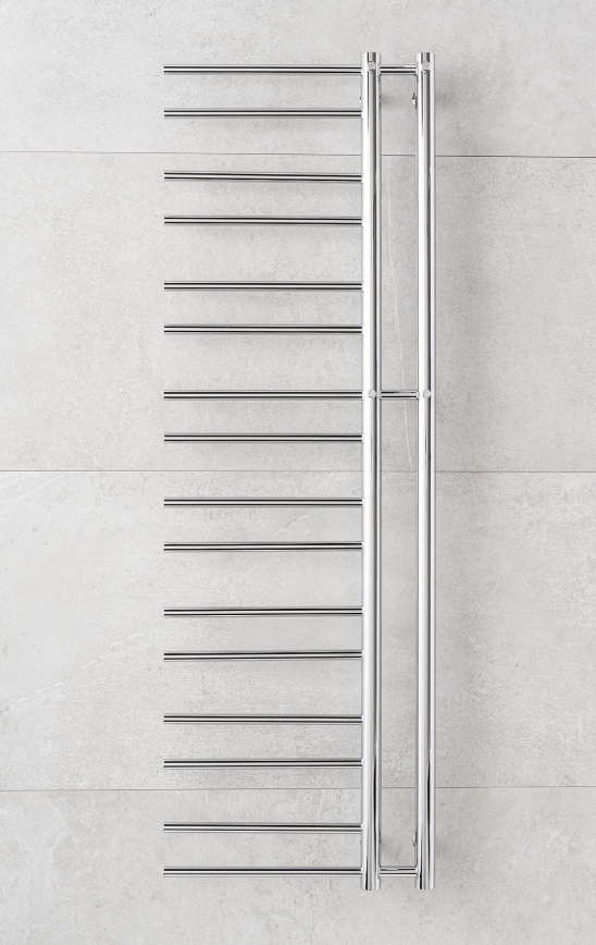 P.M.H. T2C-L - Badkamer handdoekradiator THEIA 352W 154 cm links/glanzend chroom