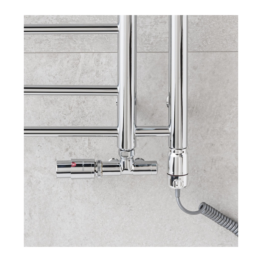 P.M.H. T2C-L - Badkamer handdoekradiator THEIA 352W 154 cm links/glanzend chroom