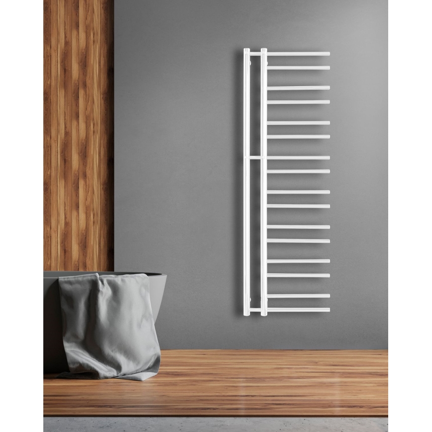 P.M.H. T2W - Badkamer handdoekradiator THEIA 352 W 154 cm rechts/wit