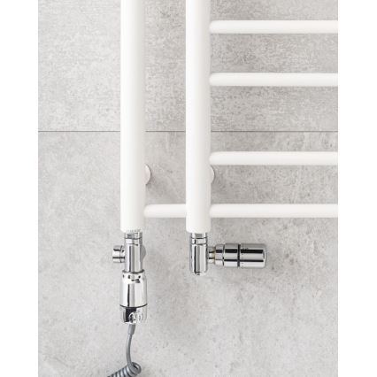 P.M.H. T2W - Badkamer handdoekradiator THEIA 352 W 154 cm rechts/wit