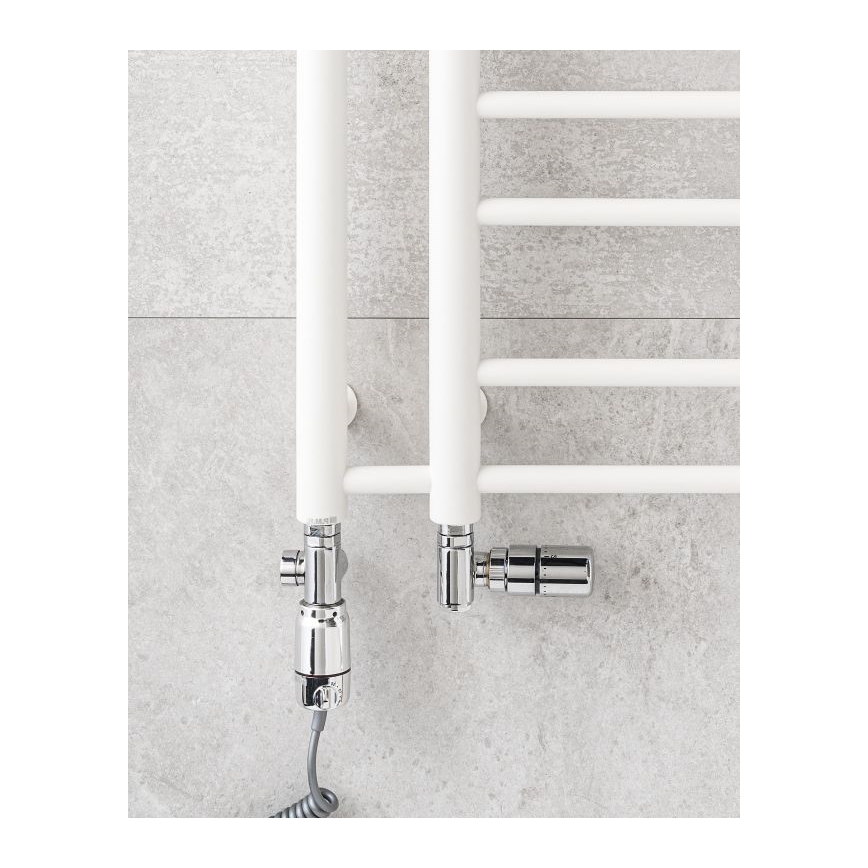 P.M.H. T2W - Badkamer handdoekradiator THEIA 352 W 154 cm rechts/wit