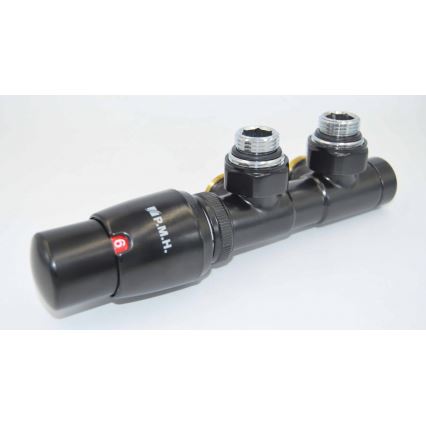 P.M.H. TERM-LB-EK - Ventiel met thermostatische kop TERM links/zwart
