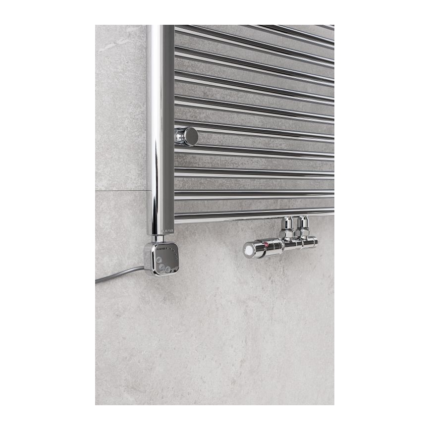 P.M.H. TERM-LC-EK - Ventiel met thermostatische kop TERM links/glanzend chroom