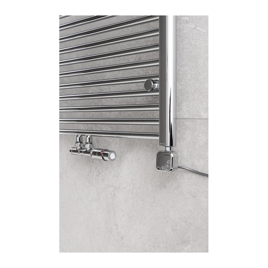 P.M.H. TERM-RC-EK - Ventiel met thermostatische kop TERM, rechts, glanzend chroom