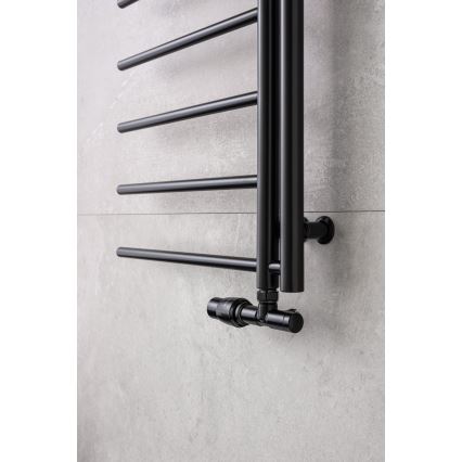 P.M.H. UNIKO-LB-EK - Radiatorkraan met thermostatische kop UNIKO, links/zwart
