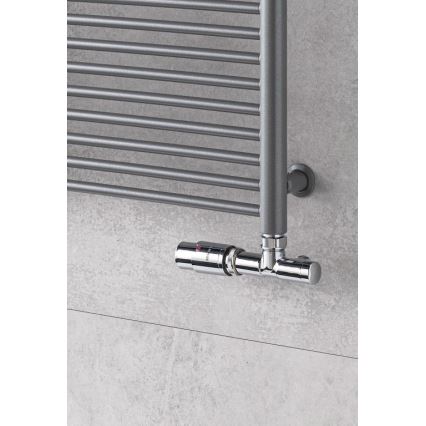 P.M.H. UNIKO-LC-EK - Ventiel met UNIKO thermostaatkop links/glanzend chroom