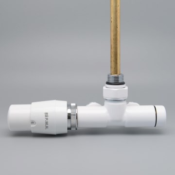 P.M.H. UNIKO-LW-EK - Radiatorkraan met thermostatische kop UNIKO links/wit