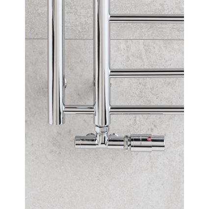 P.M.H. UNIKO-RC-EK - Radiatorkraan met thermostaatkop UNIKO, rechts / glanzend chroom