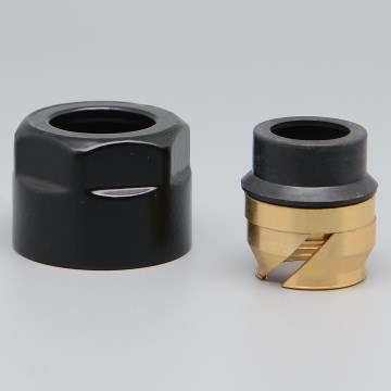 P.M.H. ZZM1524 - Knelkoppeling voor UNIKO/TERM/DUO-ventiel, zwart/koper, 15 mm