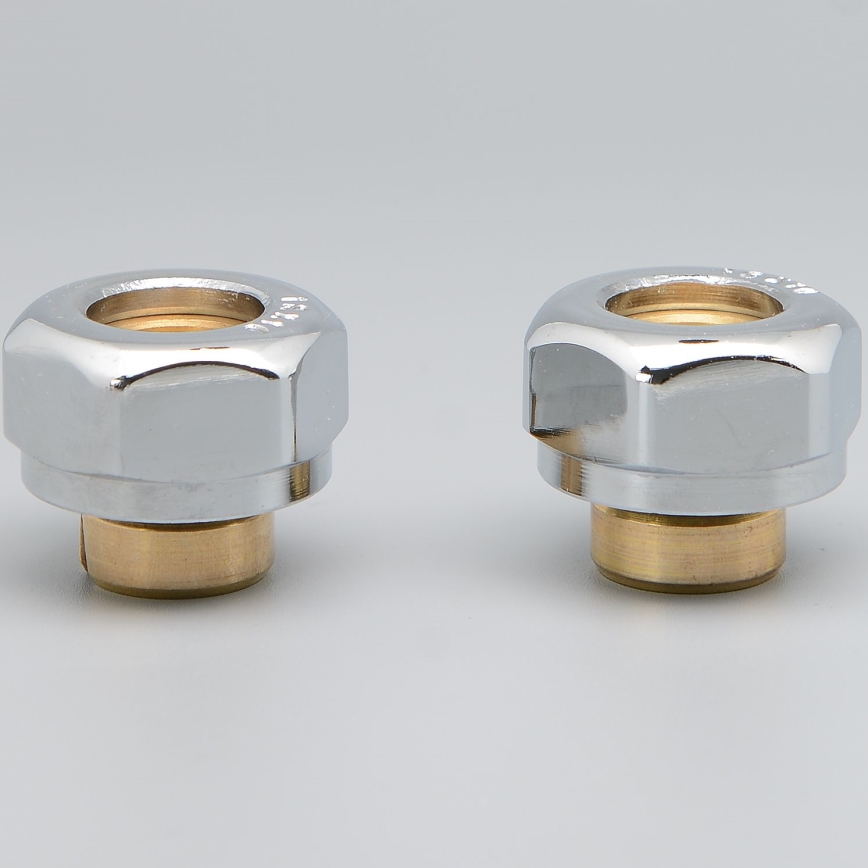 P.M.H. ZZM1602 - knelkoppeling voor ventiel UNIKO/TERM/DUO, hoogglans chroom/AluPEX 16 mm